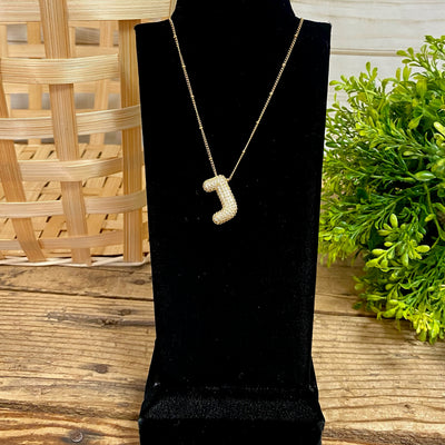 Bubble Letter CZ Necklaces