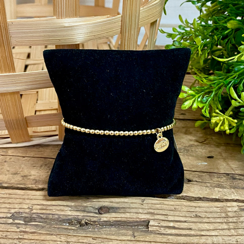Gold Bead 3mm Bracelet