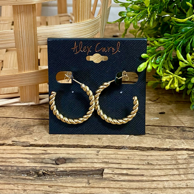 Twisted Cable Hoop Earrings