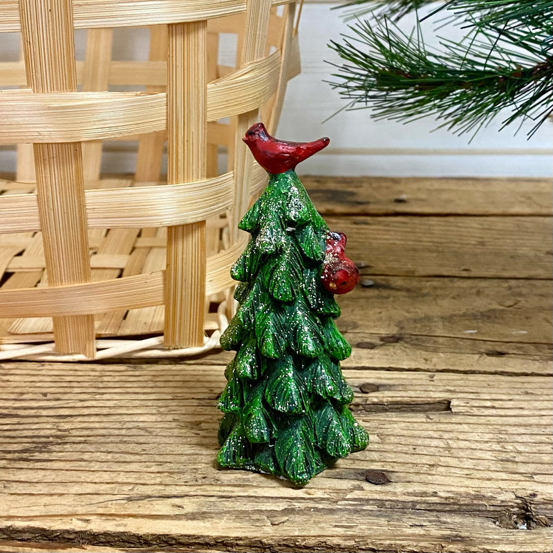 Mini Resin Tree with Cardinals