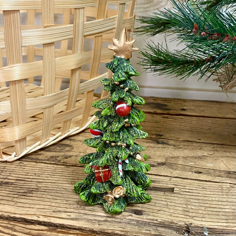 Decorated Resin Christmas Trees