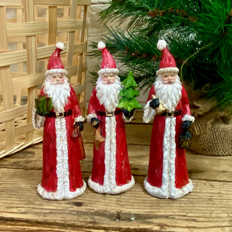 Resin Red and White Santas