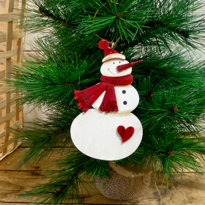 Snowman With Scarf Ornaments