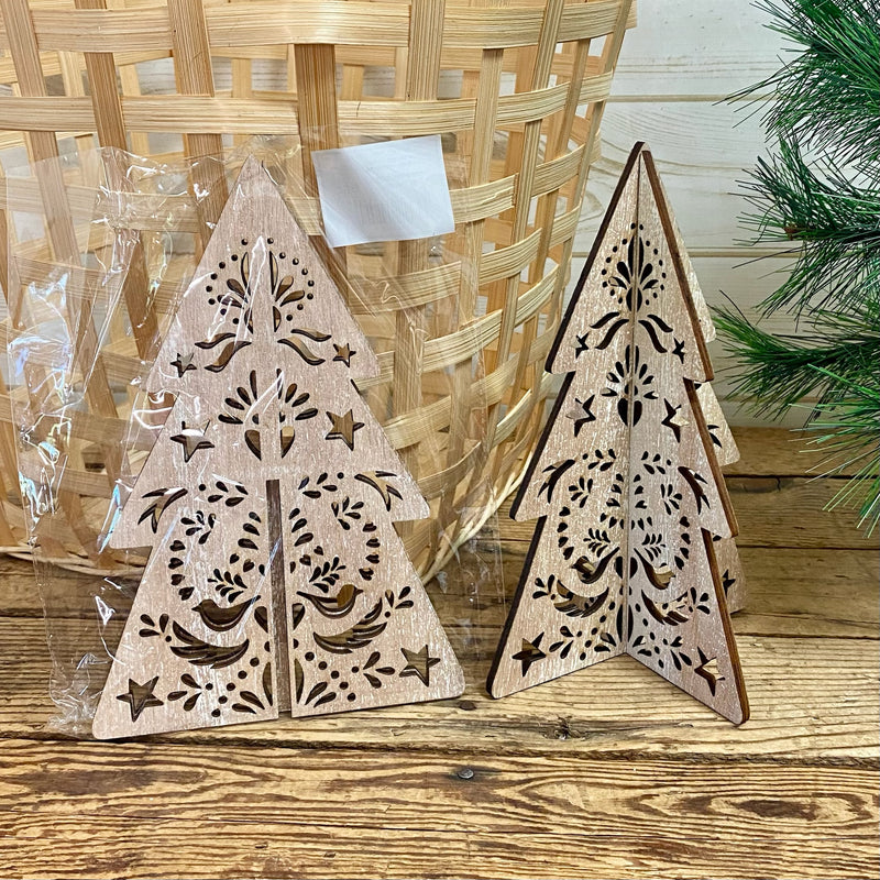 Wood Cut Christmas Trees