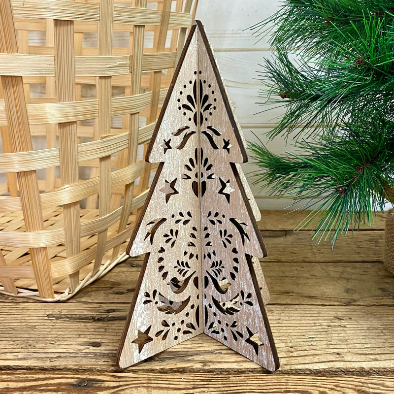 Wood Cut Christmas Trees