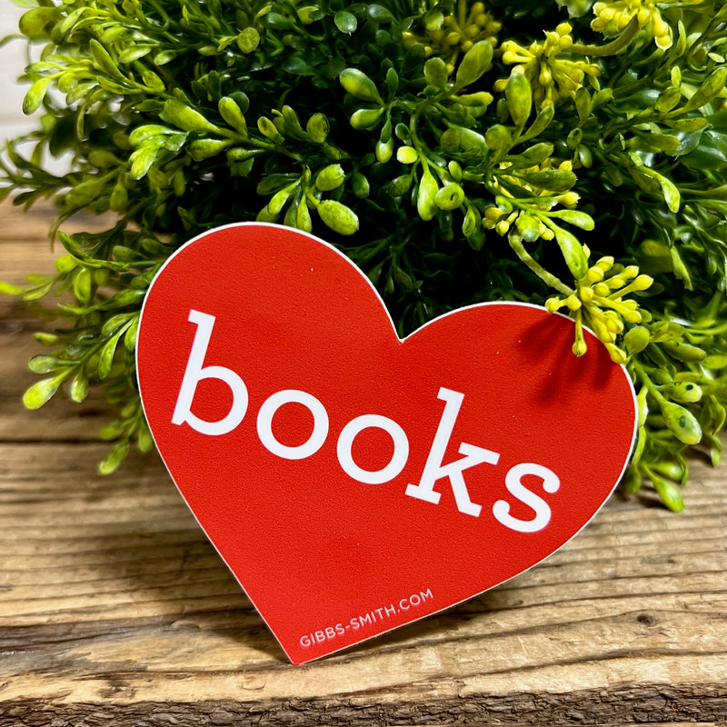 Heart Books Sticker