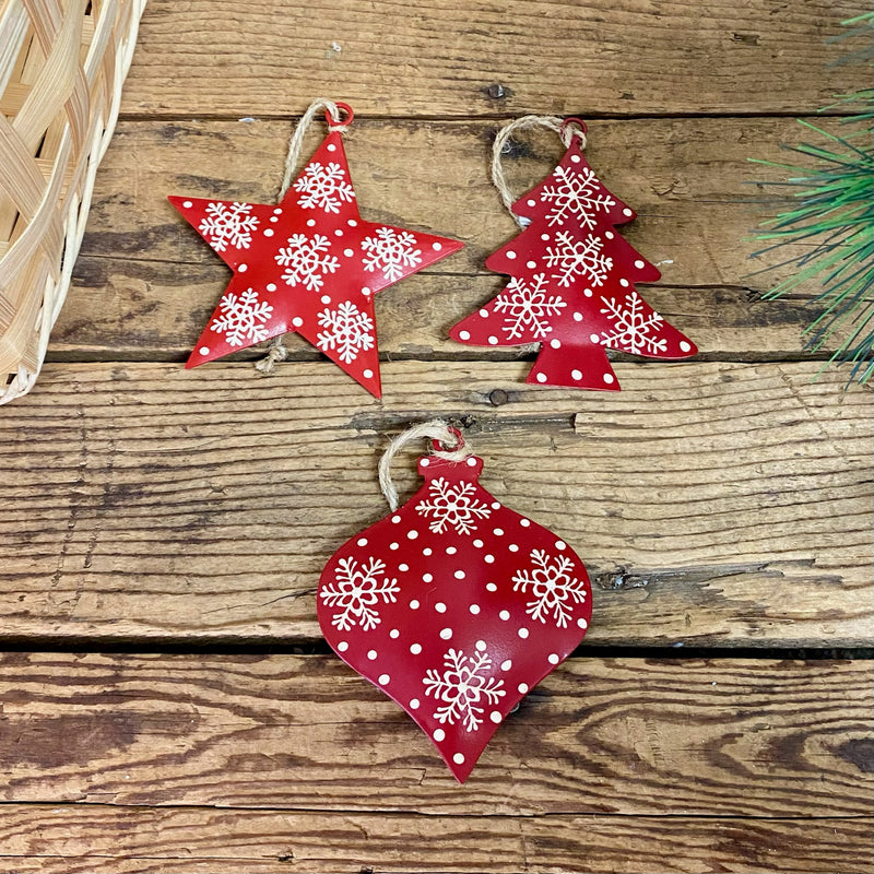 Metal Scandinavian Snowflake Ornaments