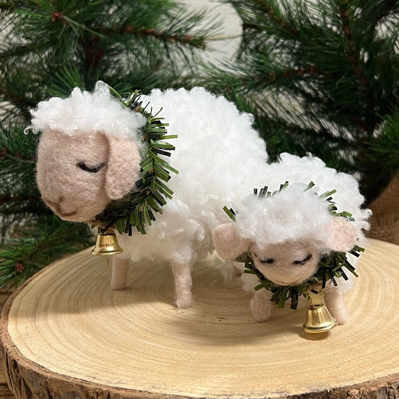 Sheep with Wreath & Bell