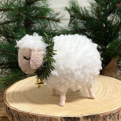 Sheep with Wreath & Bell