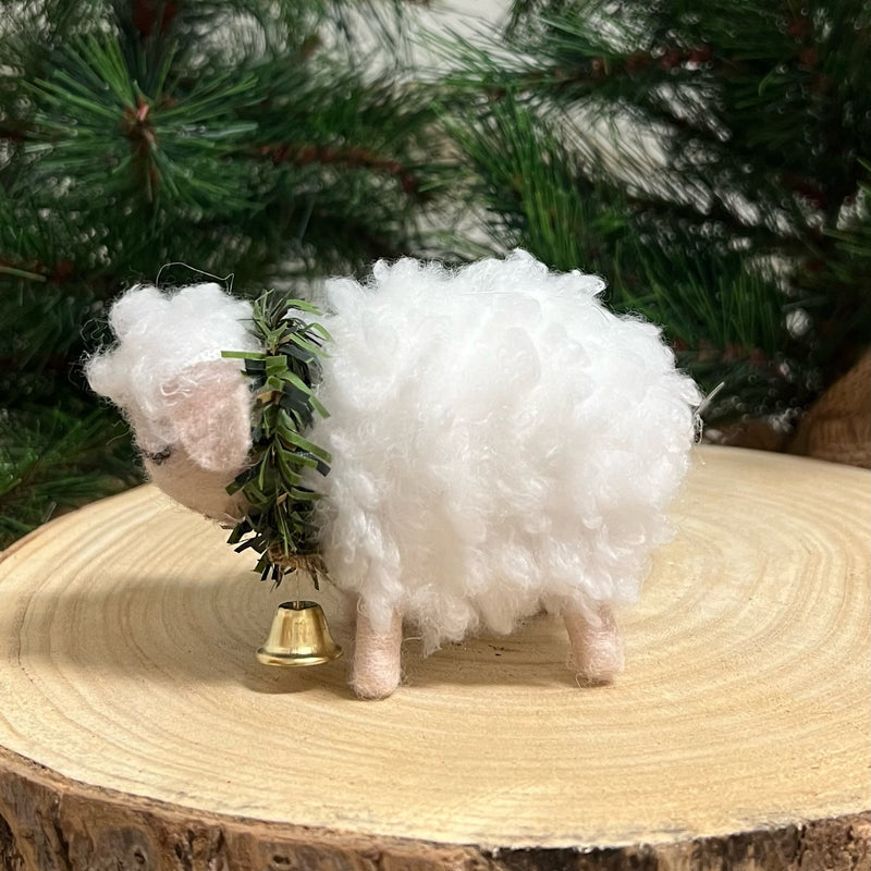 Sheep with Wreath & Bell