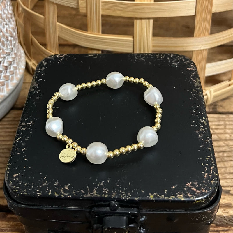 Bracelet Faux Pearl 4mm