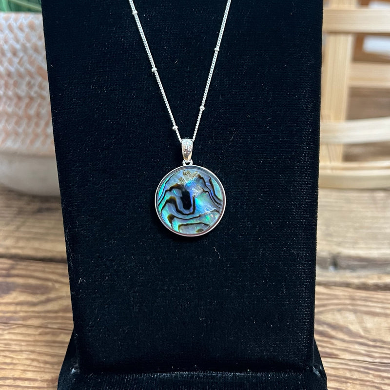 World Globe Abalone Necklace