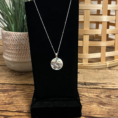 World Globe Abalone Necklace