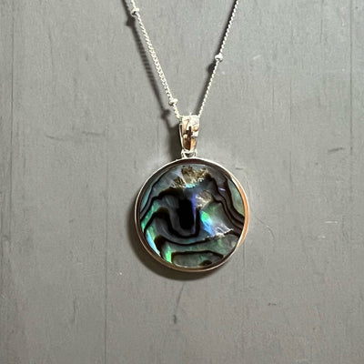 World Globe Abalone Necklace