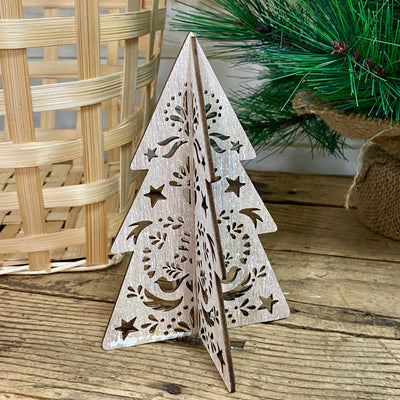 Wood Cut Christmas Trees