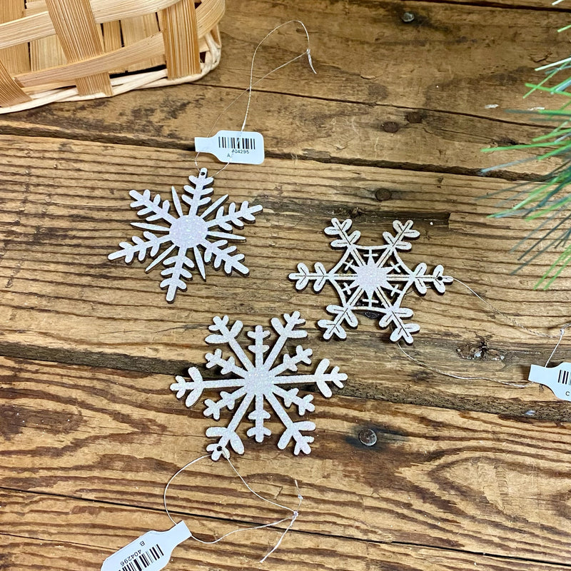 Wooden Snowflake Ornament