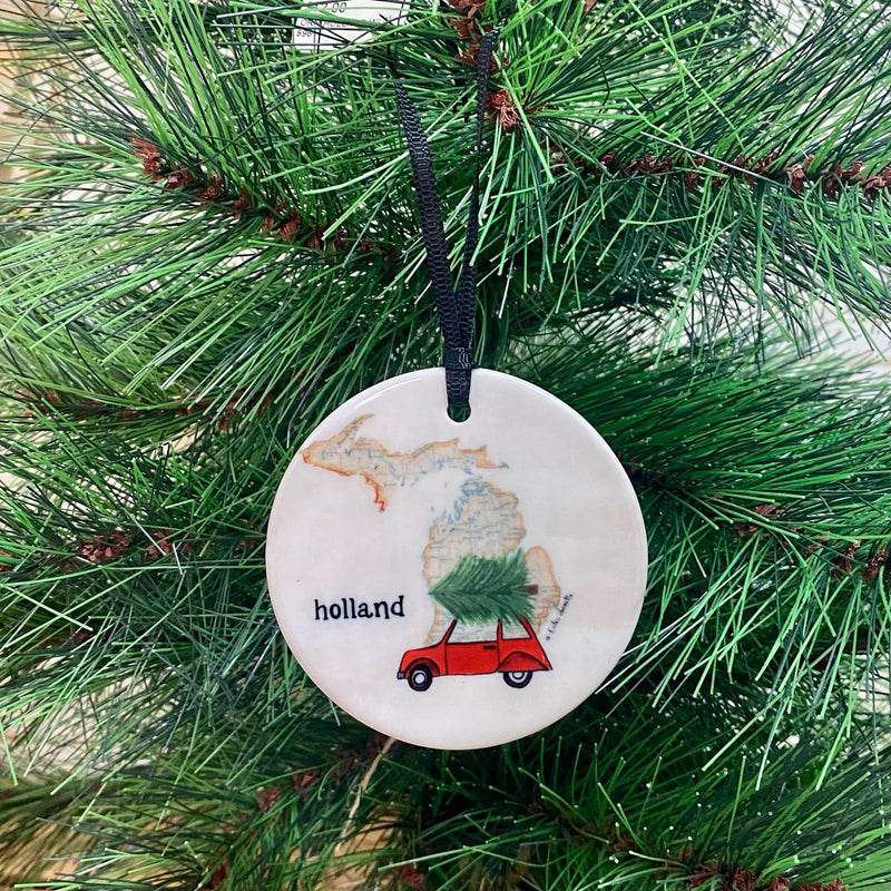 Holland Car and Tree Ornament