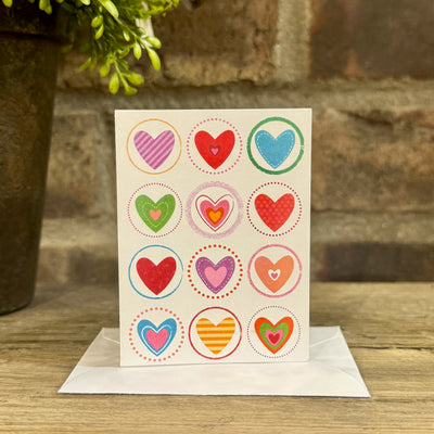 Colorful Hearts Gift Enclosure Card
