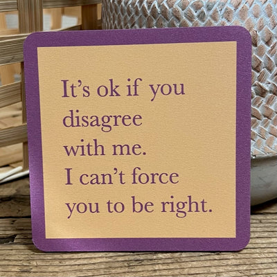 Drinks On Me Coasters With Funny Sayings