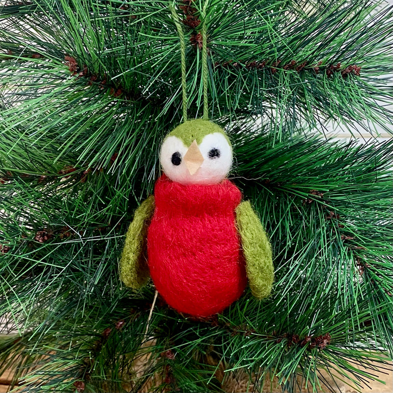 Felt Owl Ornaments