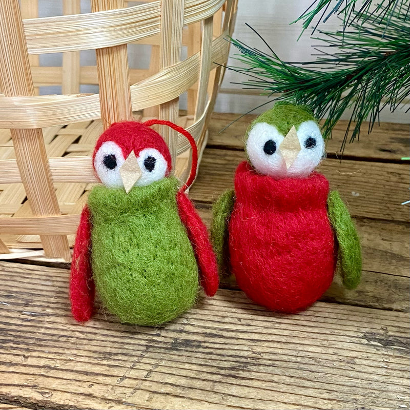 Felt Owl Ornaments