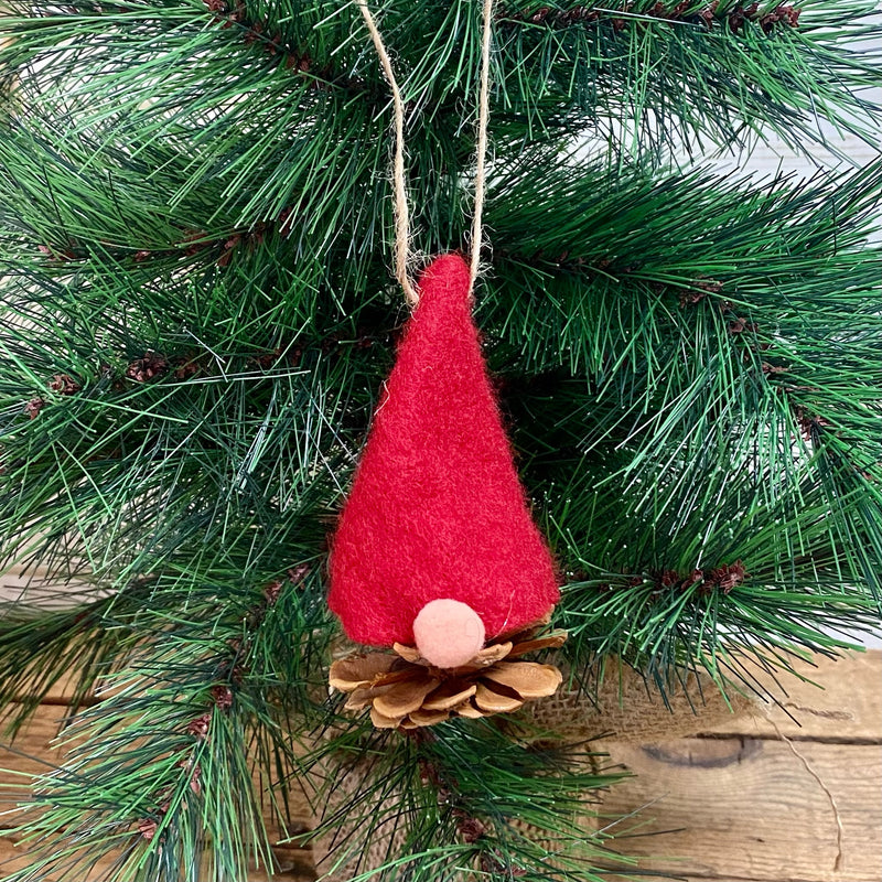 Gnome Pinecone Ornaments