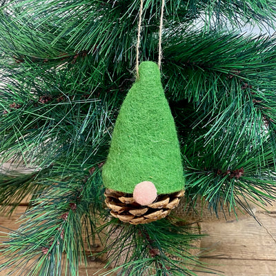 Gnome Pinecone Ornaments