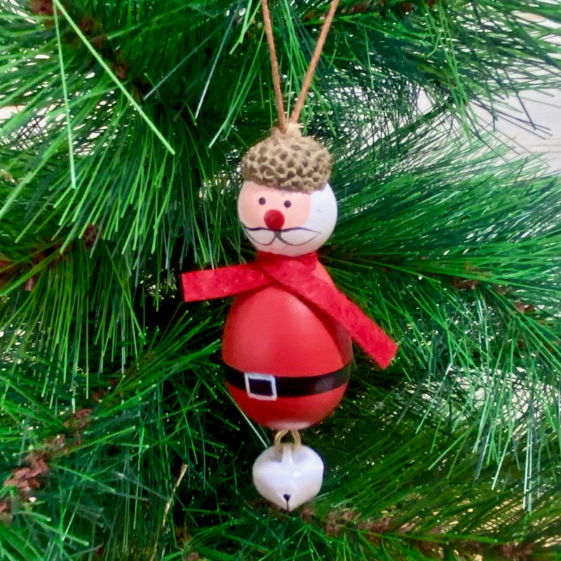 Holiday Figure Acorn Hat Ornaments