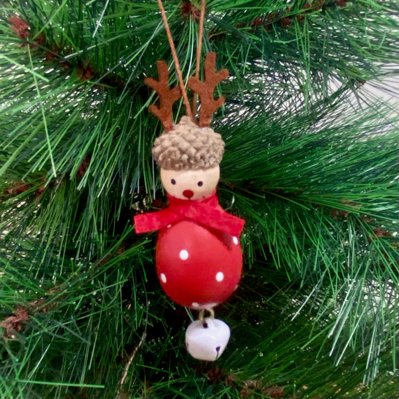 Holiday Figure Acorn Hat Ornaments