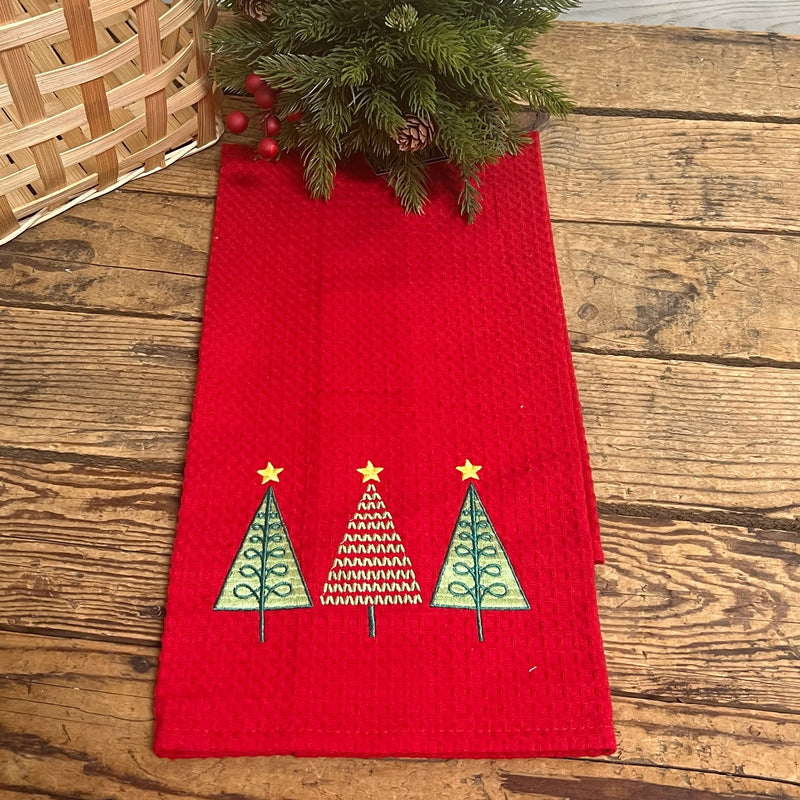 Three Red Trees Towel