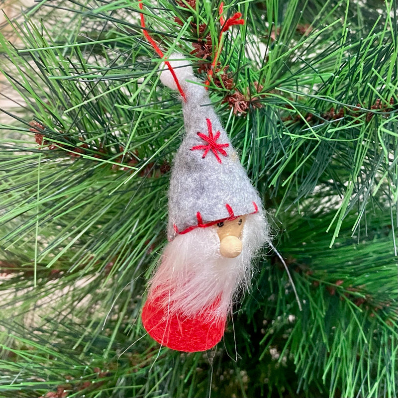 Mini Gnome Santa Ornaments