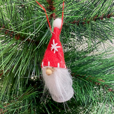 Mini Gnome Santa Ornaments