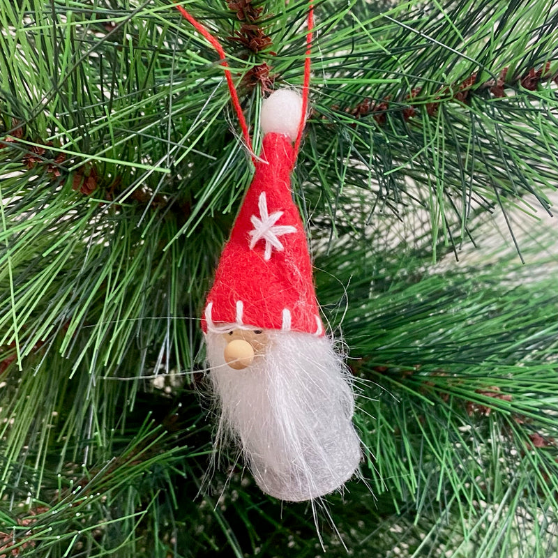 Mini Gnome Santa Ornaments