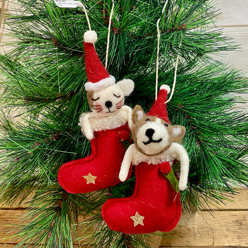 Pet In Stocking Ornaments
