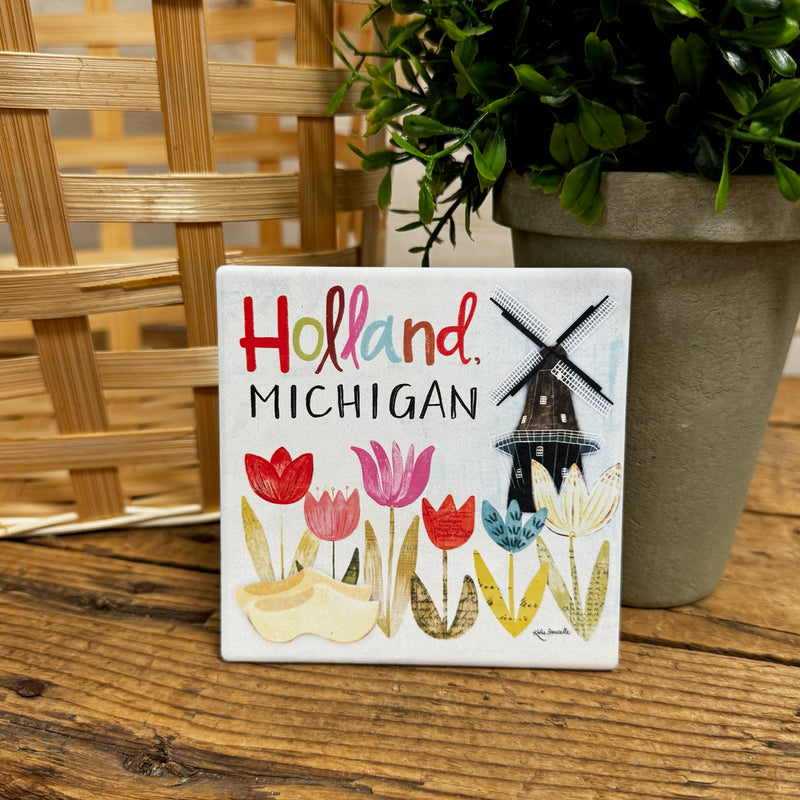 Windmill and Tulips 2025 Coaster