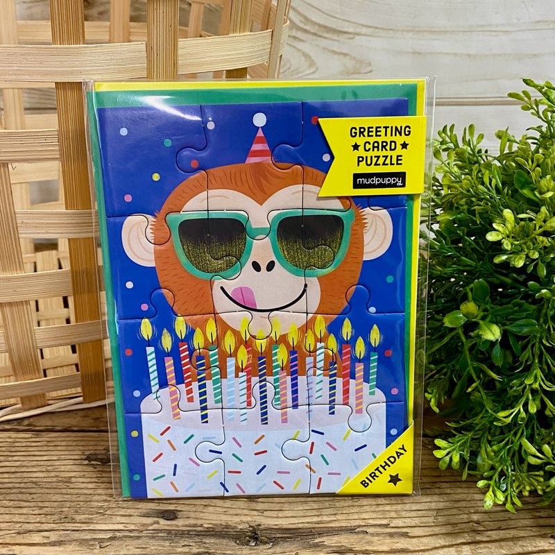 Monkey Cake Puzzle Card