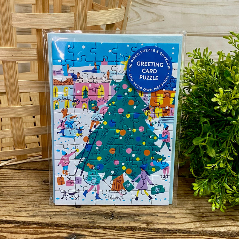 Merry and Bright Puzzle Card