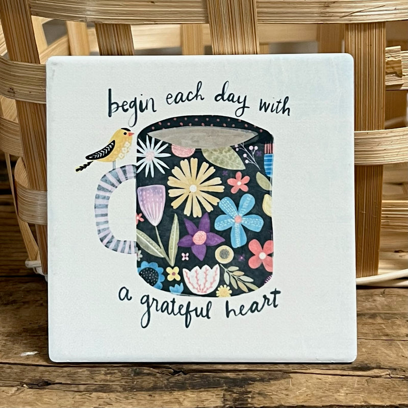 Greateful Heart Finch Coaster