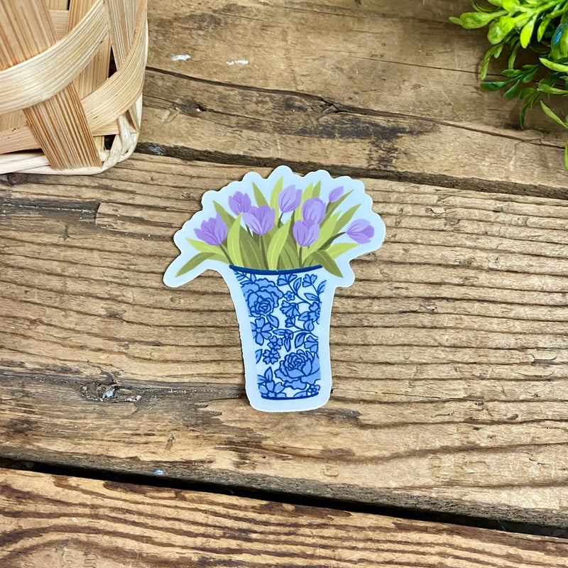 Vase Of Tulips Sticker