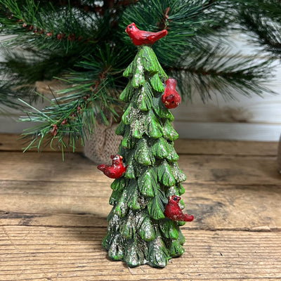 Resin Tree with Cardinals