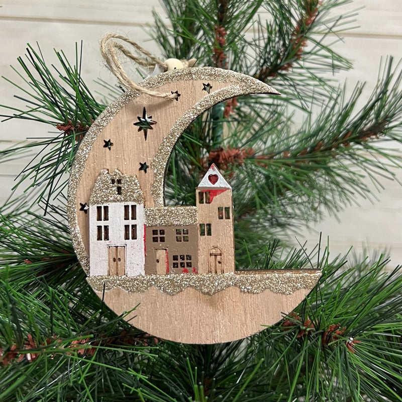 Crescent Moon House Ornament