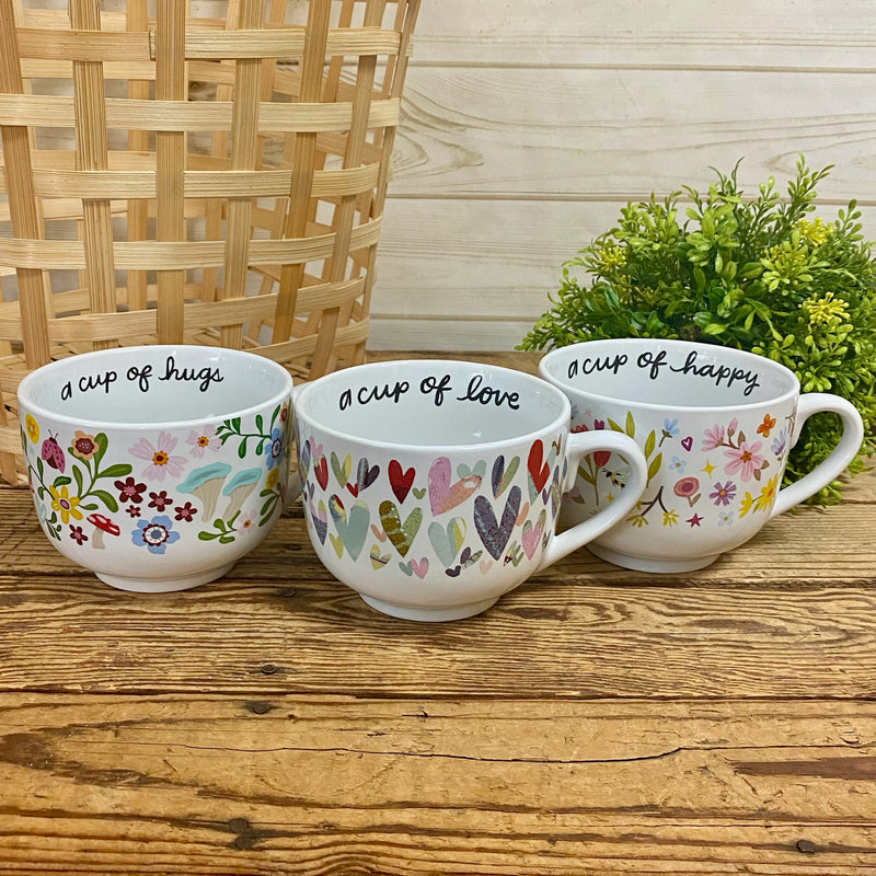 A Cup Of Happy/Hugs/Love Mugs