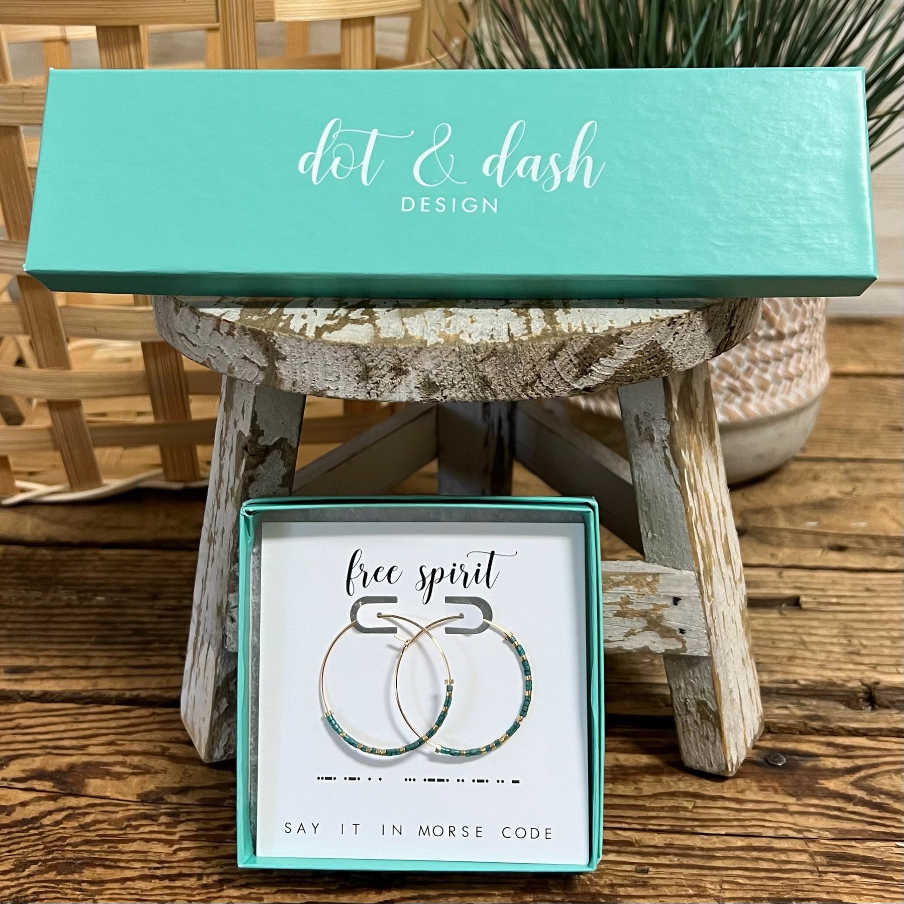 Free Spirit Morse Code Earrings Apothecary Gift Shop