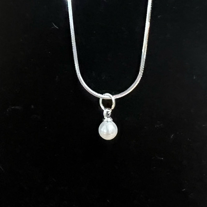 Sterling Silver Pearl Charm