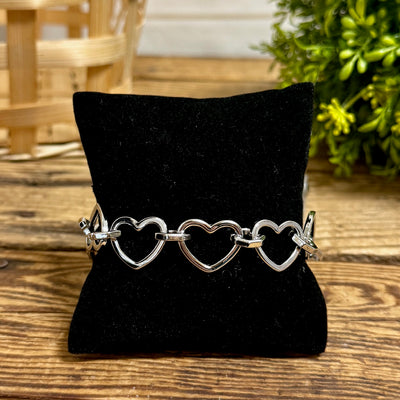 Heart to Heart Chain Link Rain Jewelry Bracelet