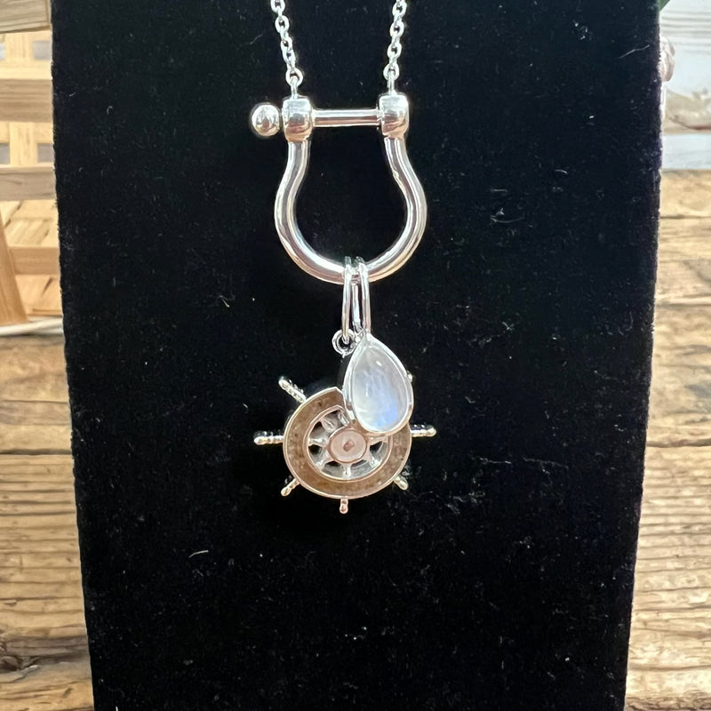 Sterling Silver Holland Beach Sand & Moon Stone Captain&