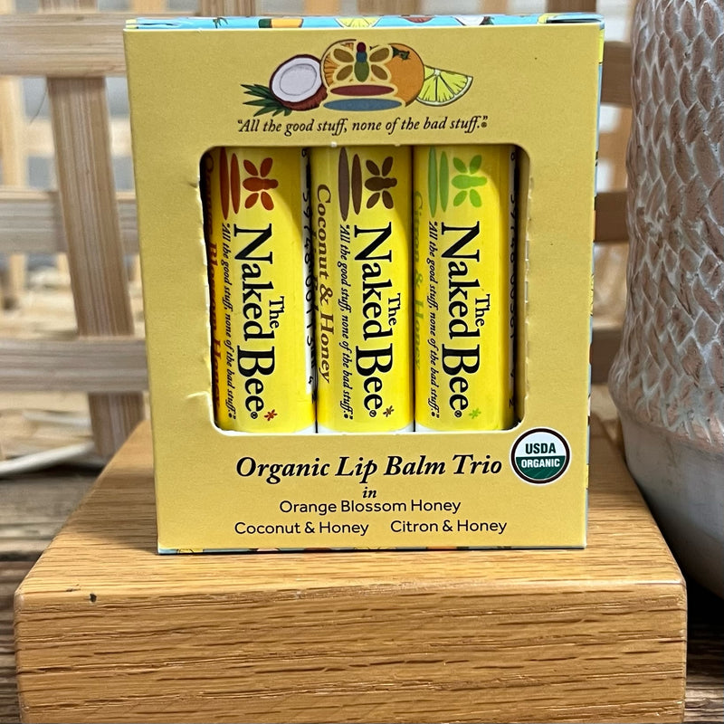 Naked Bee Lip Balm Trio Gift Set