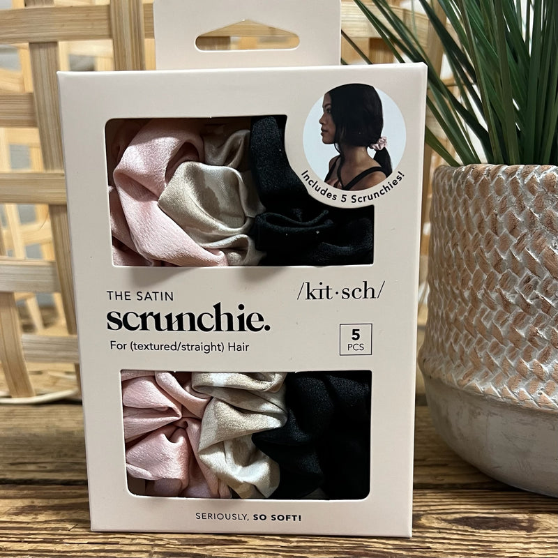 Kitsch 5 Piece Satin Scrunchies