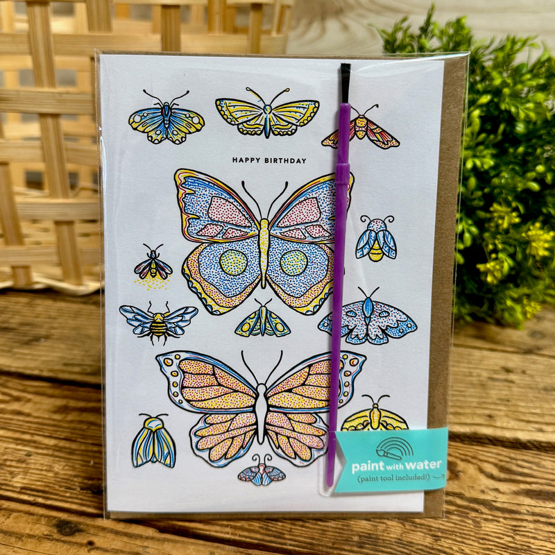 Butterfly Paint With Water Birthday Card