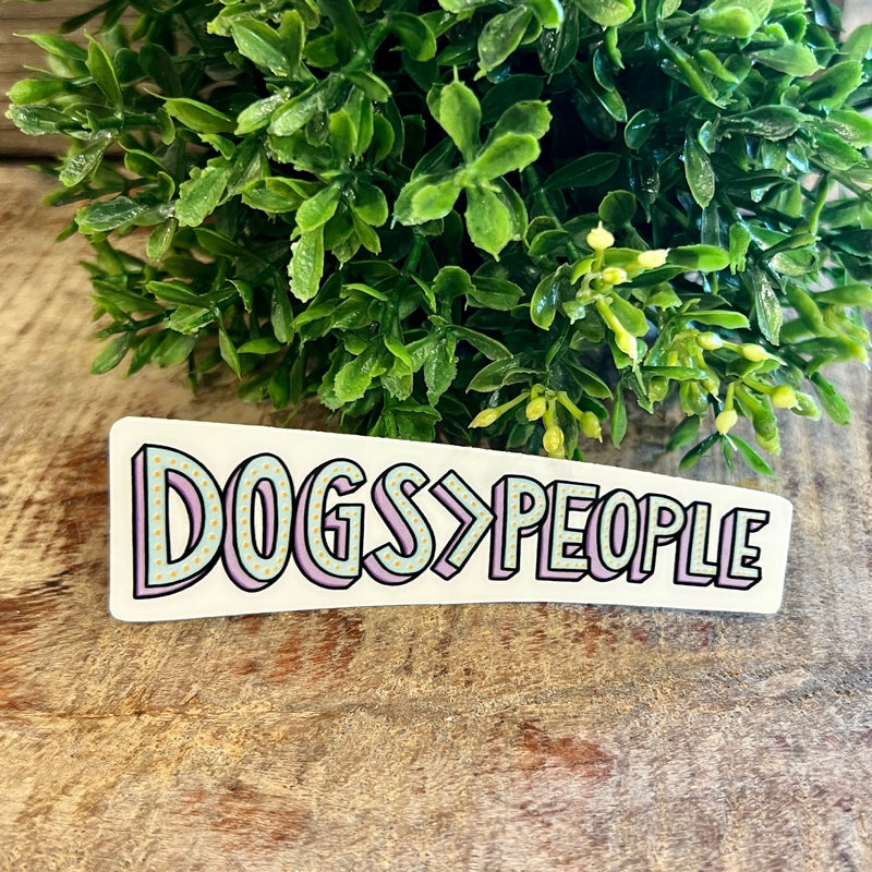 Dogs > People Sticker